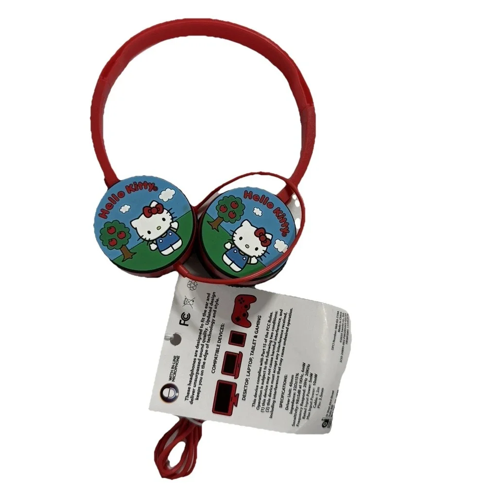 Hello Kitty 4 Piece‎ Backpack NWT Kids School Lunch Box Water Bottle Headphones